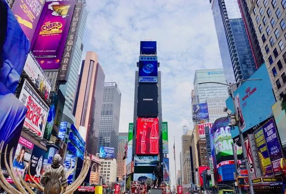 Advertising billboards in Times Square