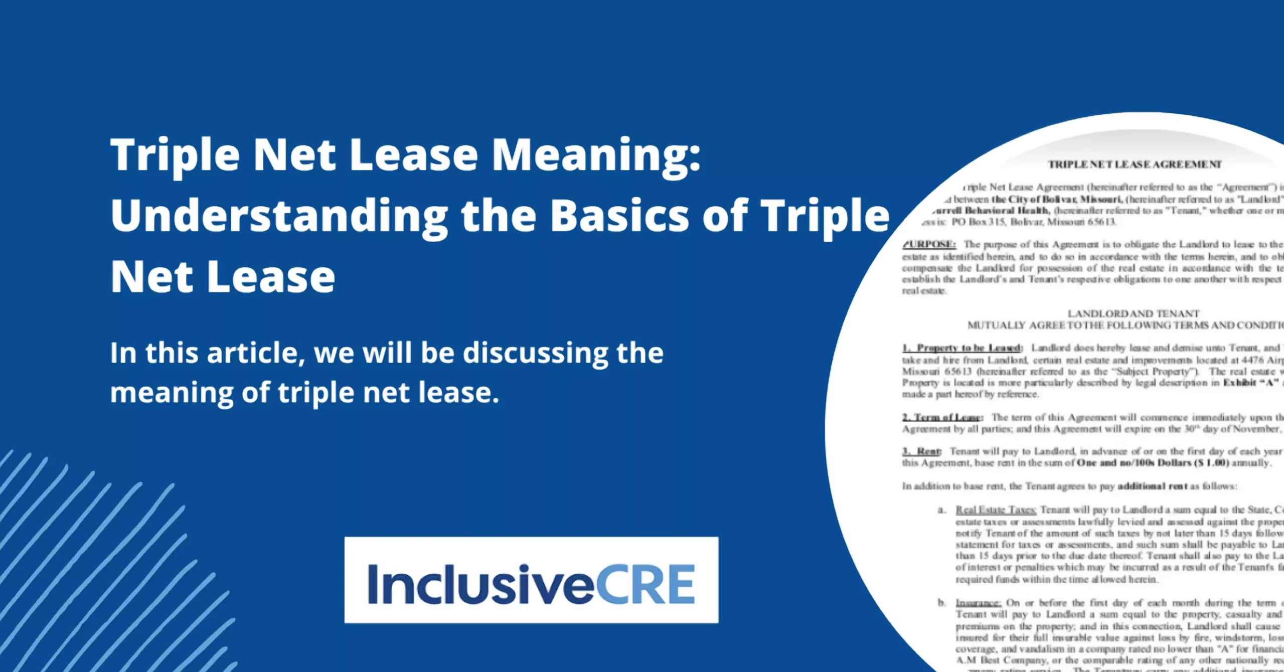 Article image about triple net lease meaning